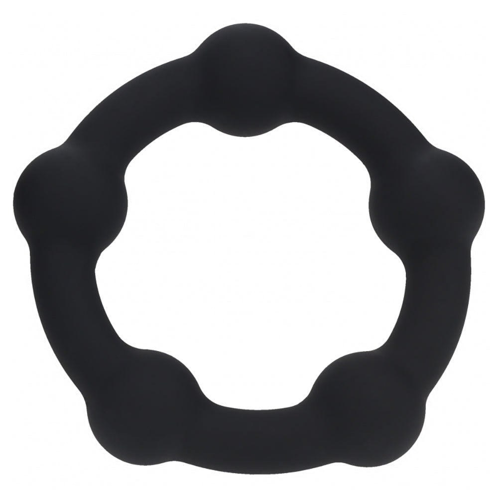 Levelz Beaded Silicone Cock Ring S 30mm Black