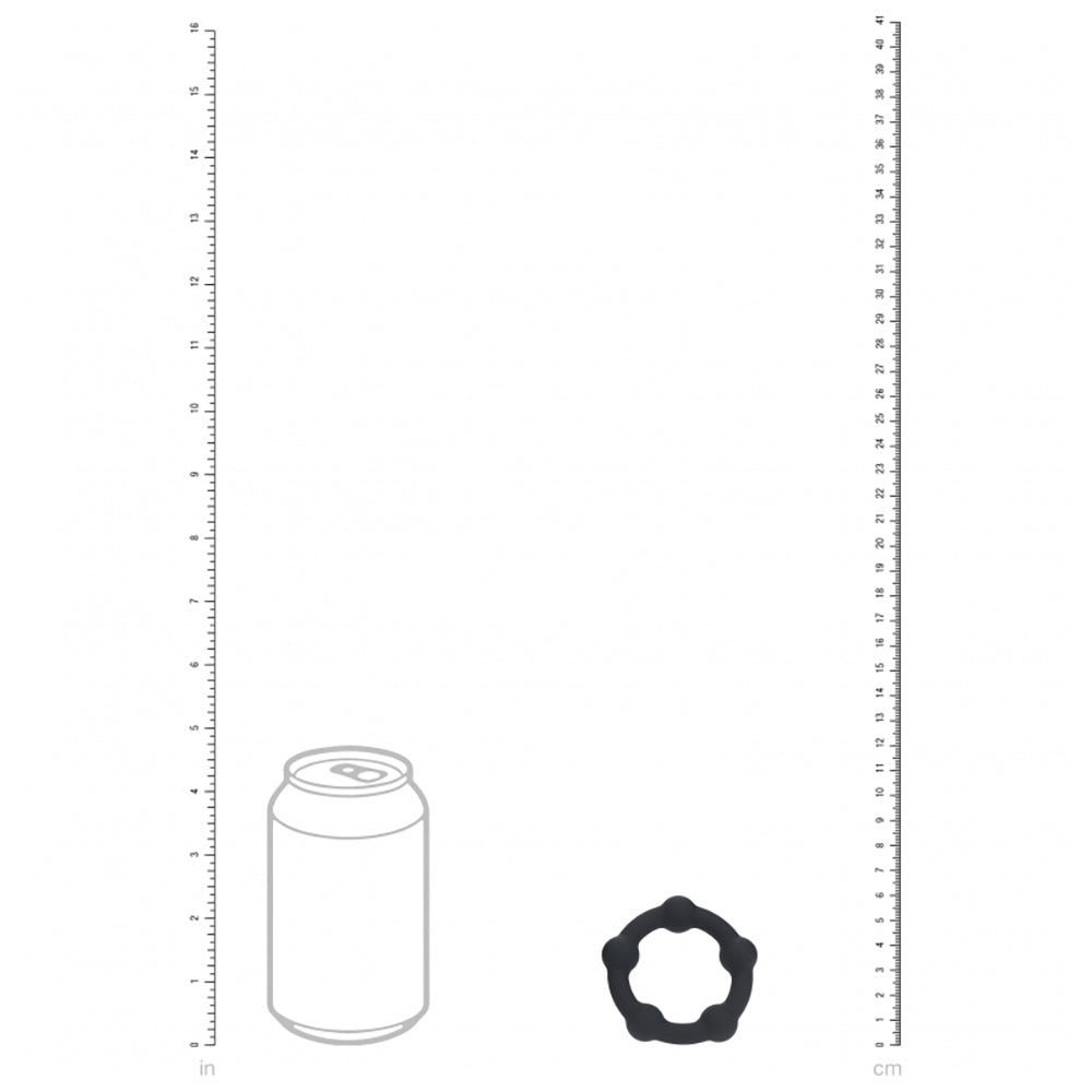 Levelz Beaded Silicone Cock Ring S 30mm Black