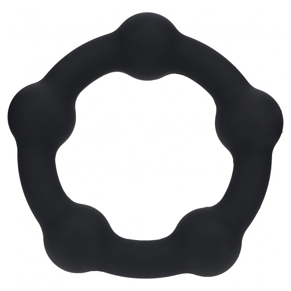 Levelz Beaded Silicone Cock Ring M 35mm Black