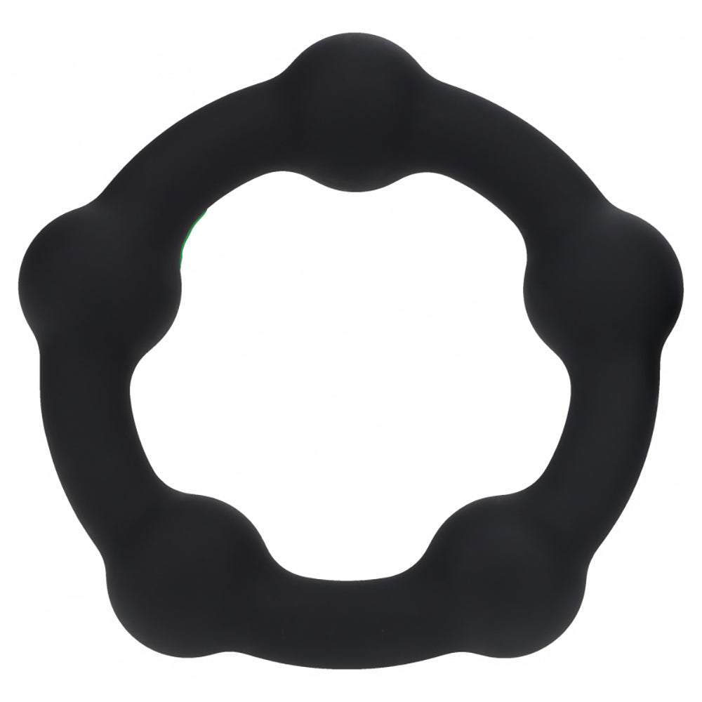 Levelz Beaded Silicone Cock Ring L 45mm Black
