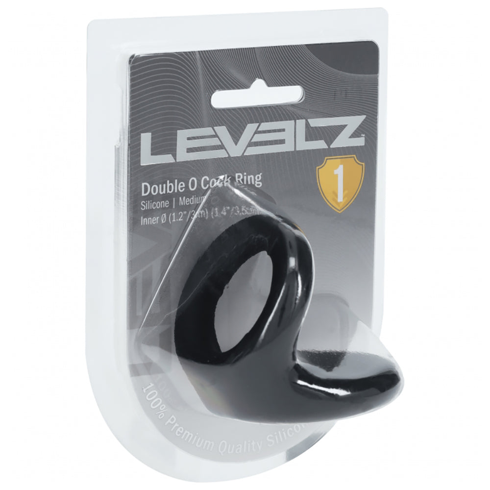 Levelz Double O Silicone Cock Ring M Black