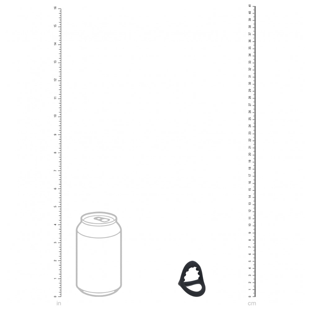 Levelz Soft Bead Grip Silicone Cock & Ball Ring Black