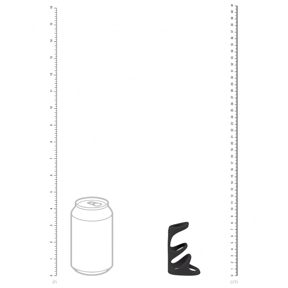 Levelz 3 Loop Silicone Cock Ring Black