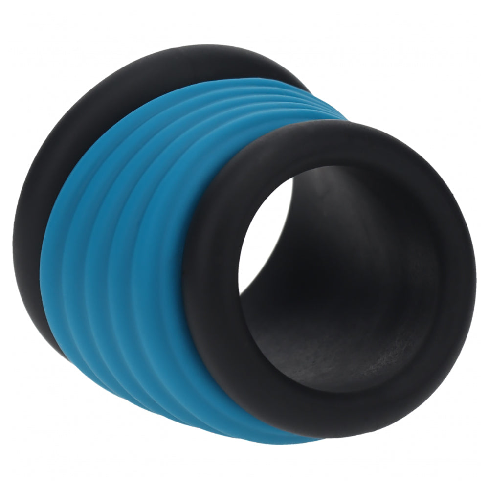 Levelz Tube Silicone Cock Ring Black/Teal