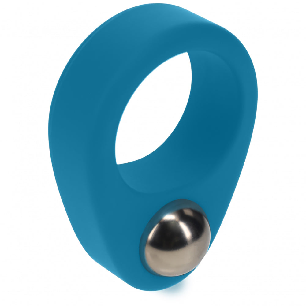 LEVELZ - Liquid Silicone Single Weighted Ball Cock Ring - Teal