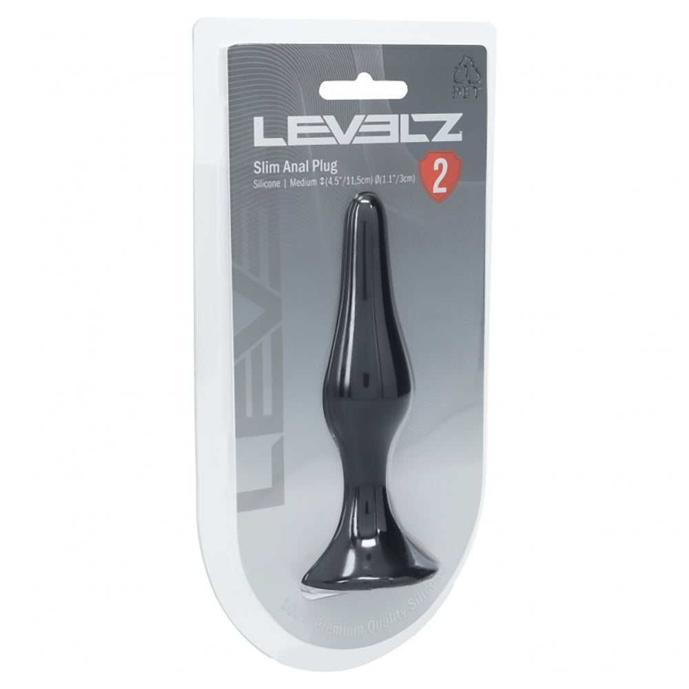 Levelz Slim Silicone Anal Plug Black