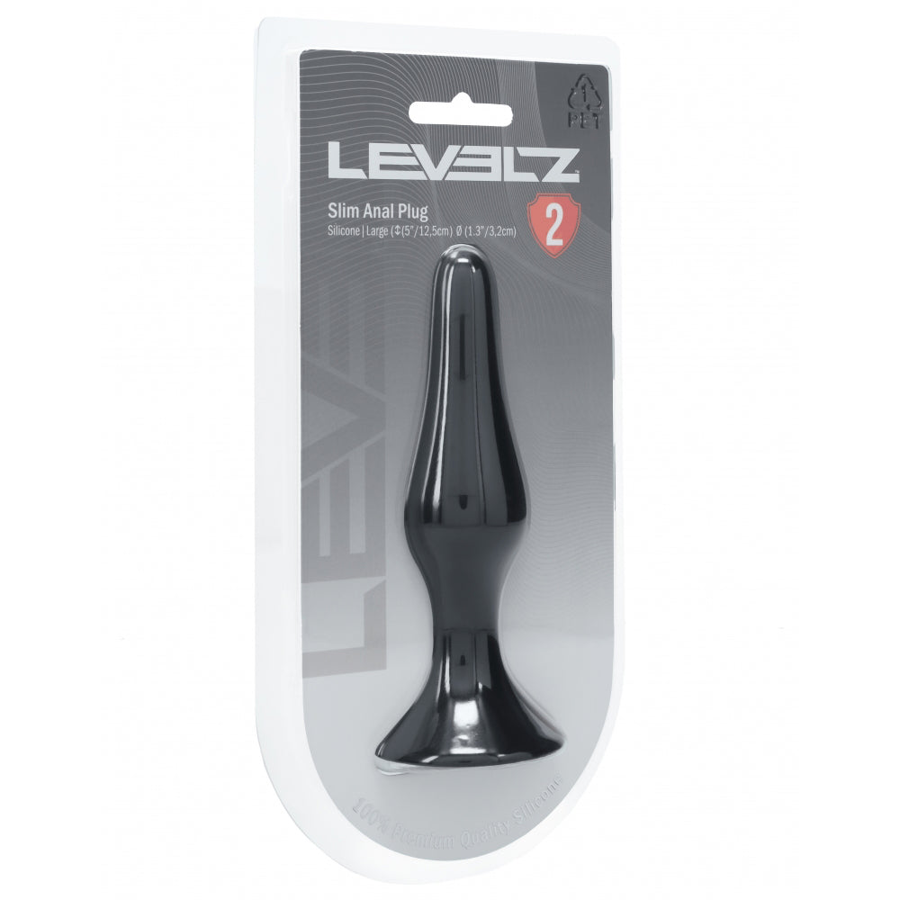 Levelz Slim Silicone Anal Plug Black