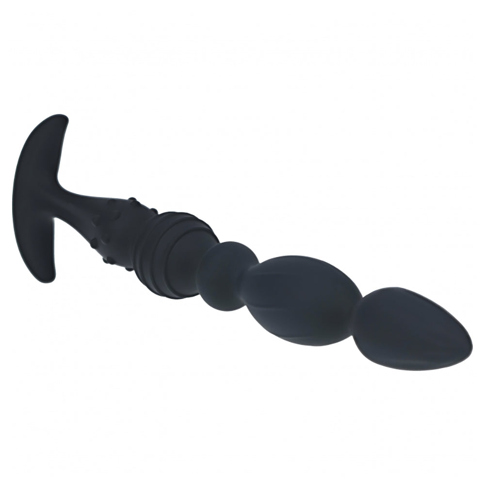 Levelz Multi Textured Silicone Flared Anal Probe Black