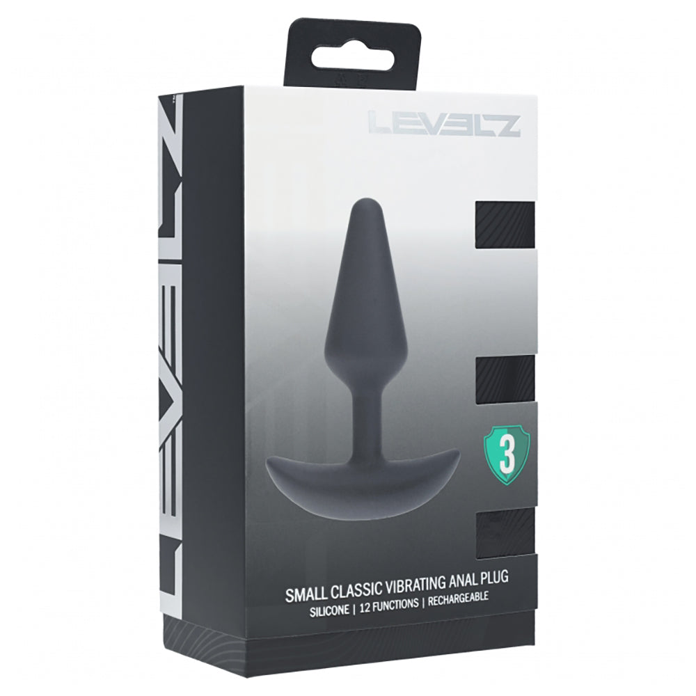 Levelz Classic Vibrating Silicone Anal Plug Black