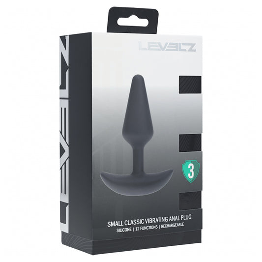 Levelz Classic Vibrating Silicone Anal Plug Black