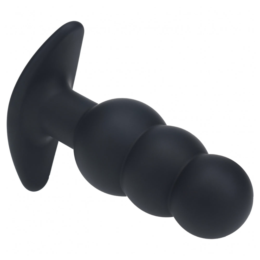 Levelz Tri Bulb Vibrating Silicone Anal Plug Black
