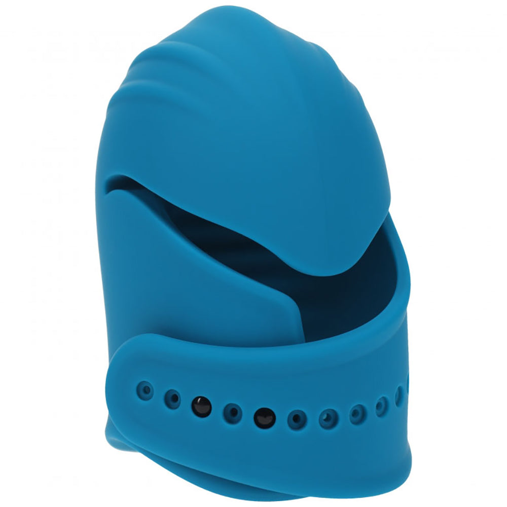 Levelz Adjustable Vibrating Silicone Penis Head Stimulator Teal