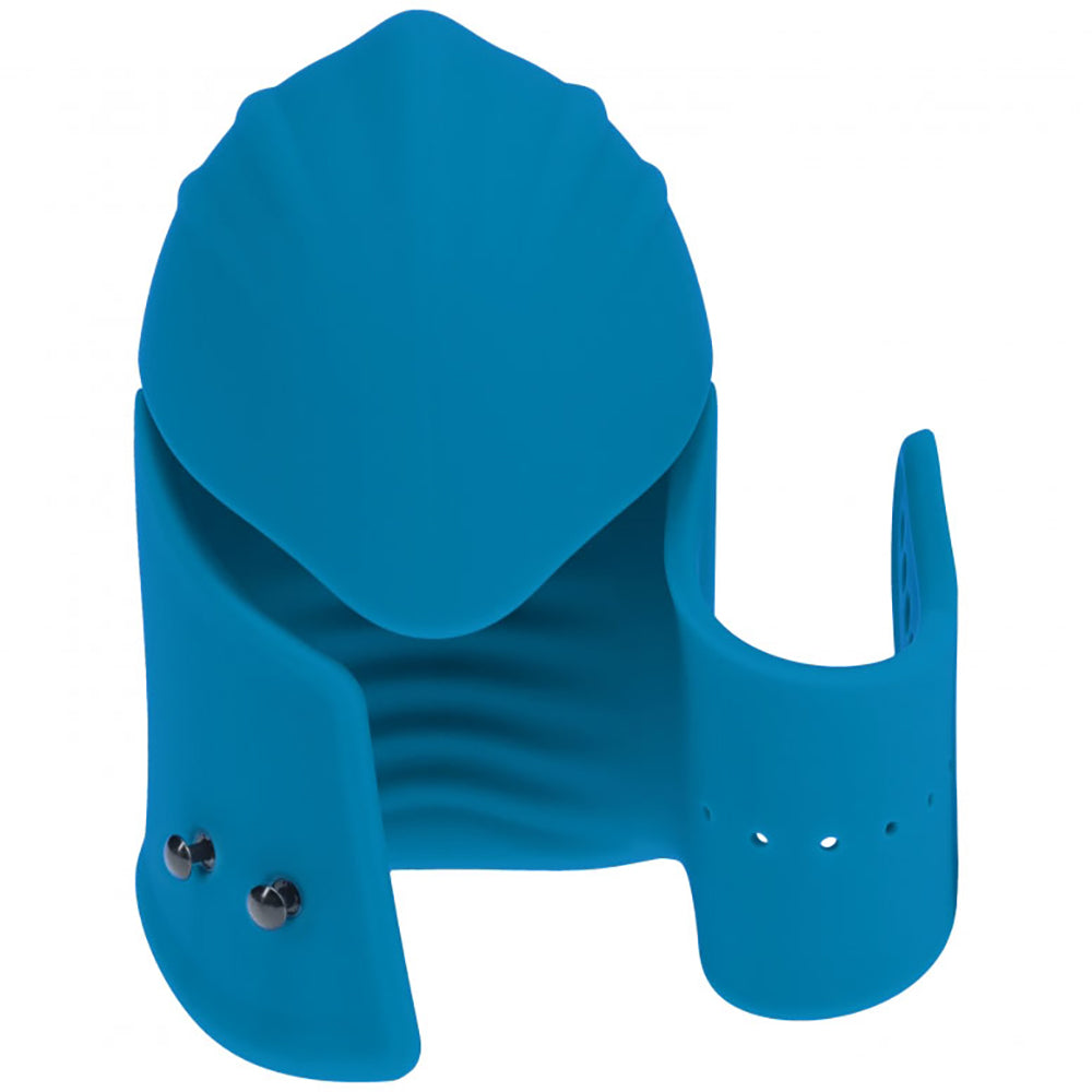 Levelz Adjustable Vibrating Silicone Penis Head Stimulator Teal