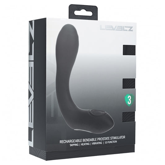 Levelz Vibrating Heating Bendable Tapping Silicone Prostate Stimulator