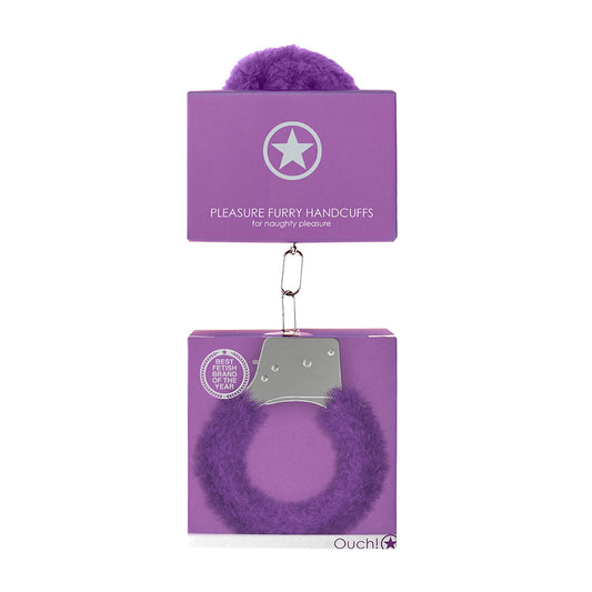 Ouch! Pleasure Handcuffs Furry Purple