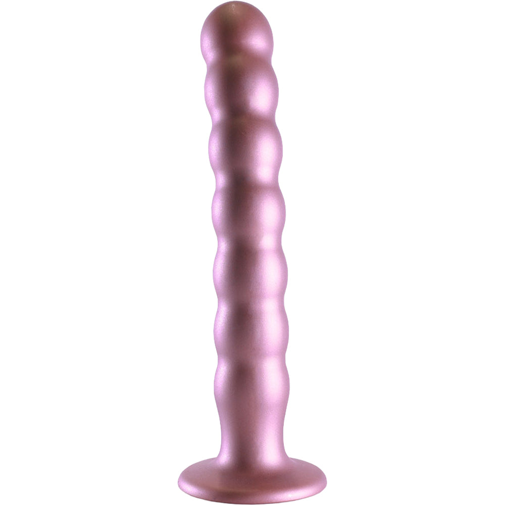 Ouch! Beaded G-Spot Dildo 8" Rose Gold