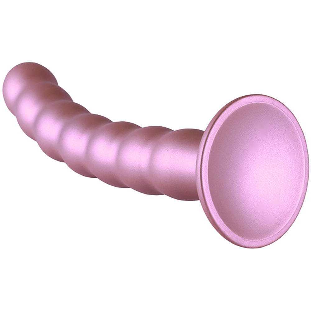 Ouch! Beaded G-Spot Dildo 8" Rose Gold