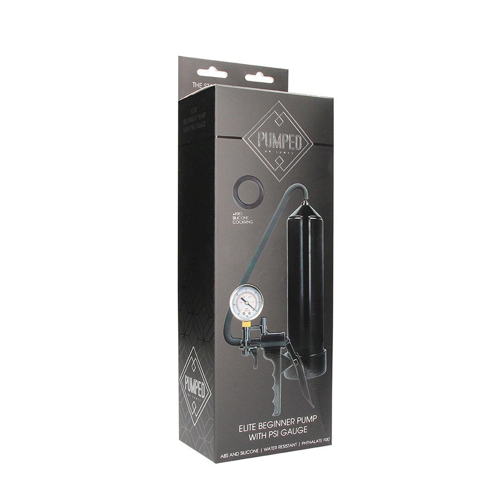 Pumped Elite Beginner Pump With Psi Gauge Black