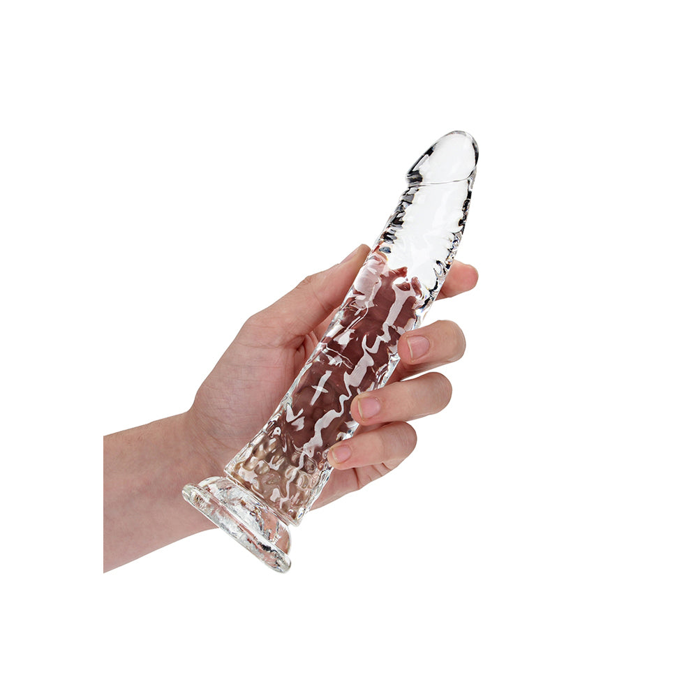 Realrock Crystal Clear Slim Dildo 8''  Transparent