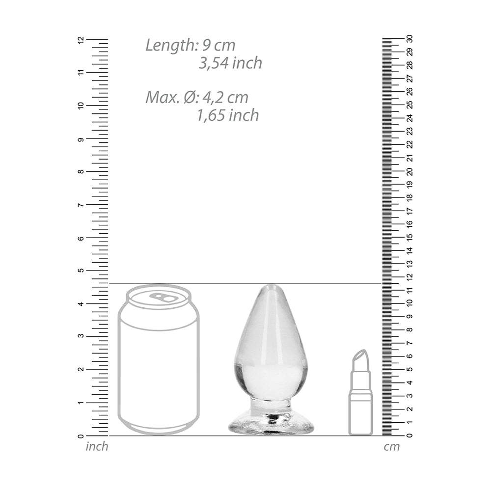 Realrock Crystal Clear Anal Plug 4.5'' Transparent