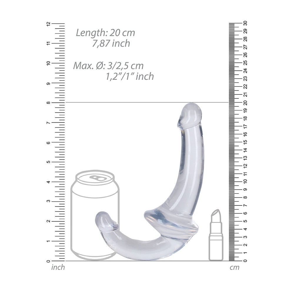 Realrock Crystal Clear Strapless Strap-On 6'' Transparent