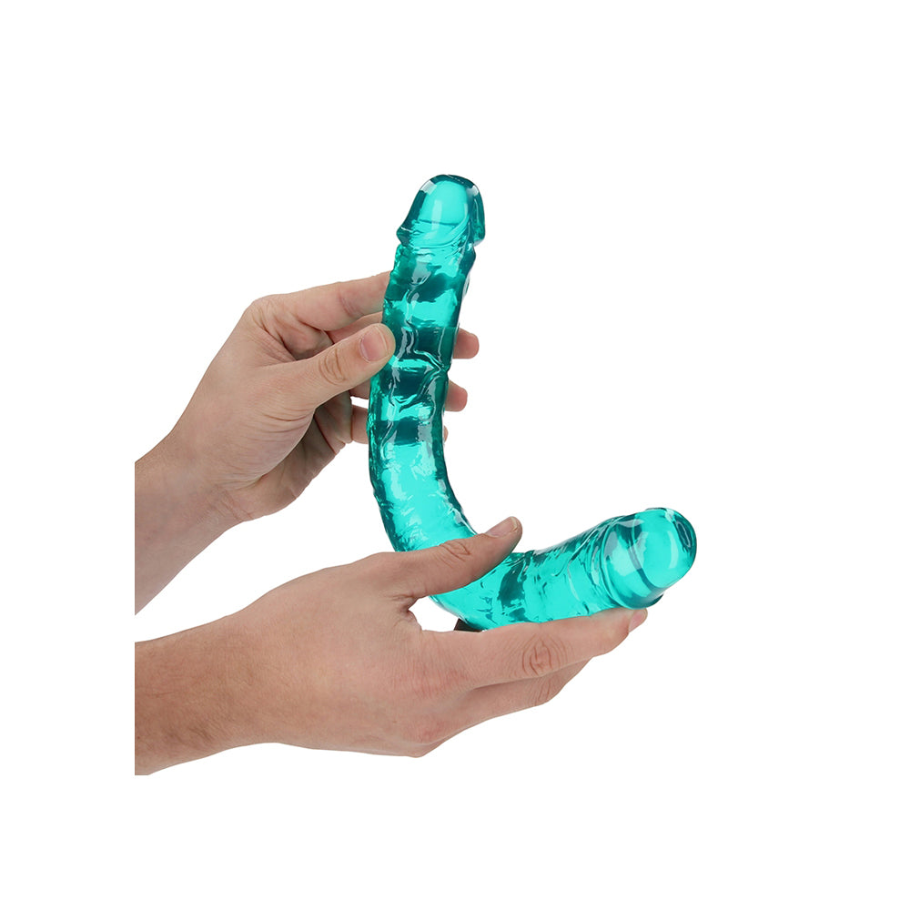 Realrock Crystal Clear Double Dong 13'' Turquoise