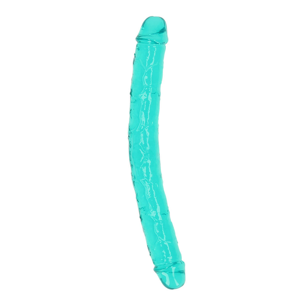 Realrock Crystal Clear Double Dong 13'' Turquoise
