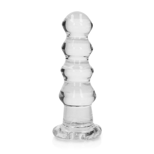 Realrock Crystal Clear Curvy Dildo Or Butt Plug 5.5'' Transparent