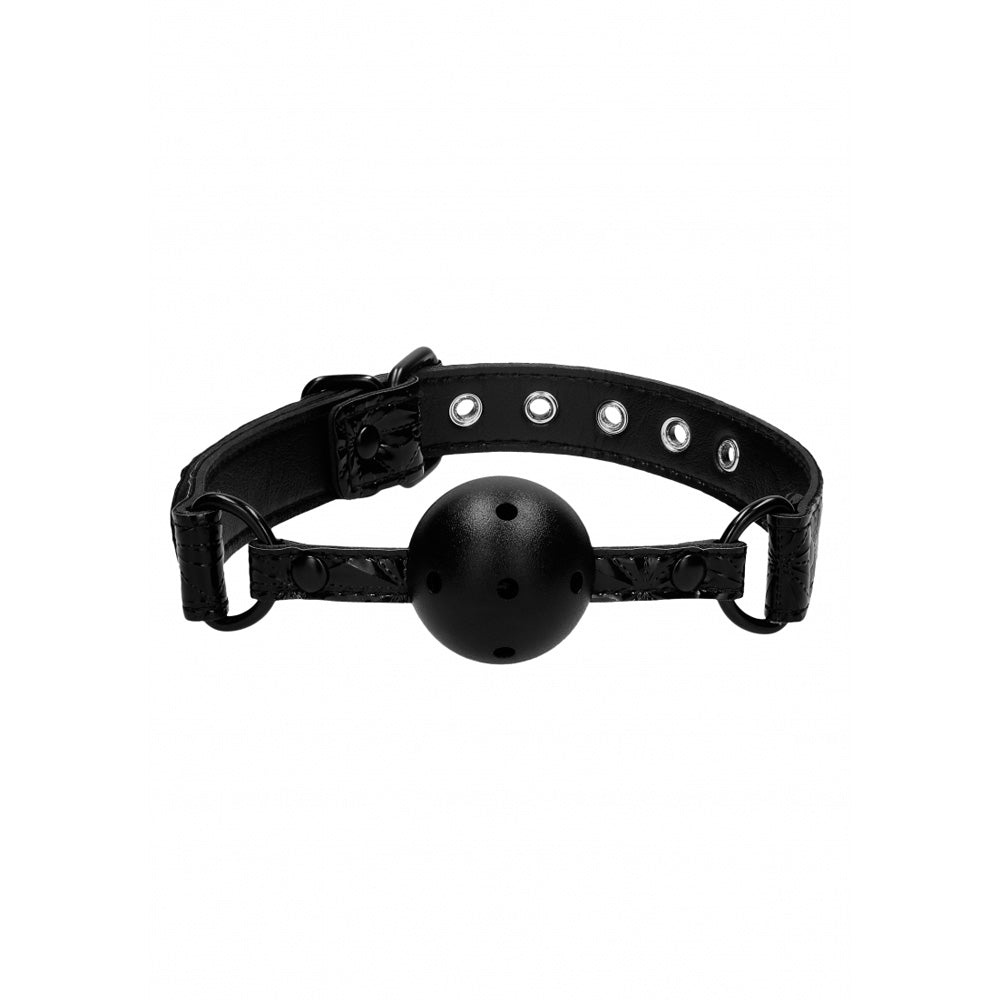 Ouch! Breathable Luxury Ball Gag Black