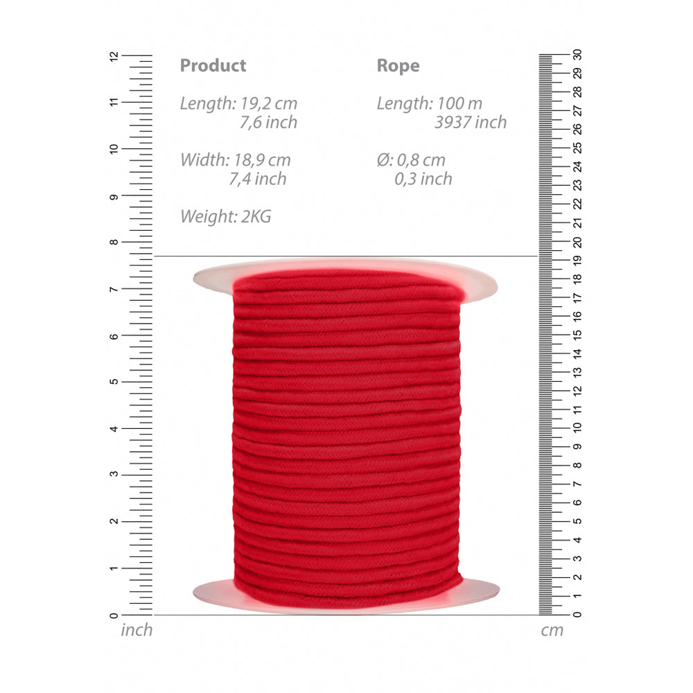 Ouch! Bondage Rope 100 Meter Red