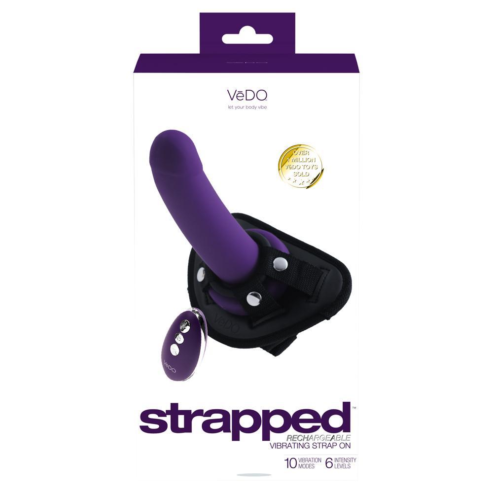 Strapped Rechargeable Vibrating Strap On Just