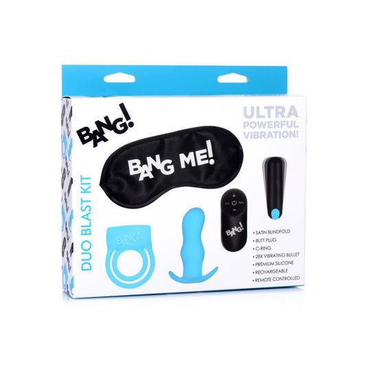 Bang! Duo Blast C-Ring, Butt Plug, Bullet, & Blindfold Kit