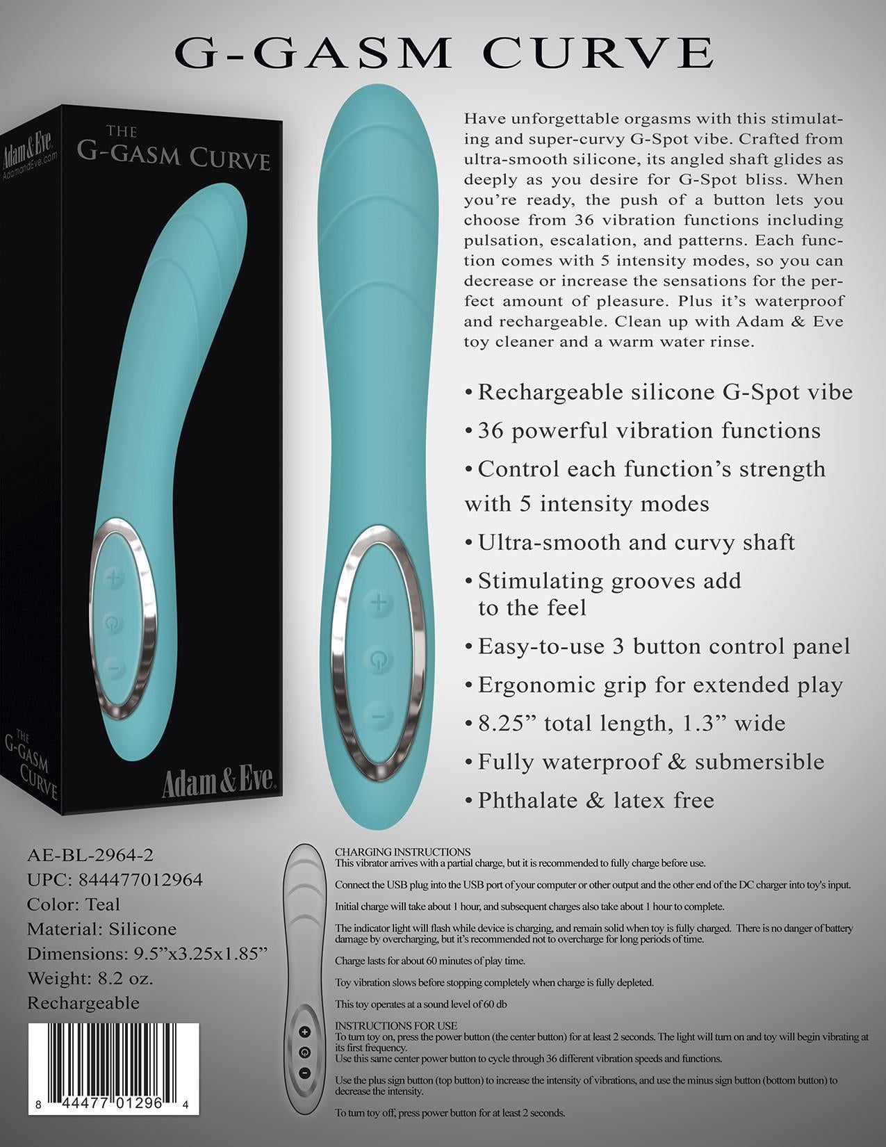 AE G-GASM CURVE G-SPOT VIBRATOR GREEN