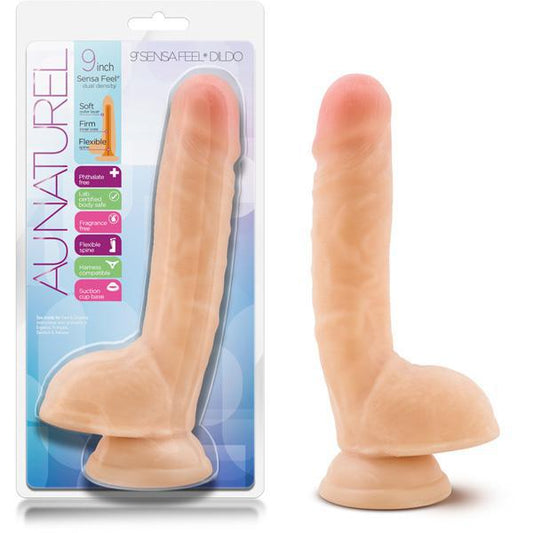 Blush Au Naturel 9" Sensa Feel Dildo Beige