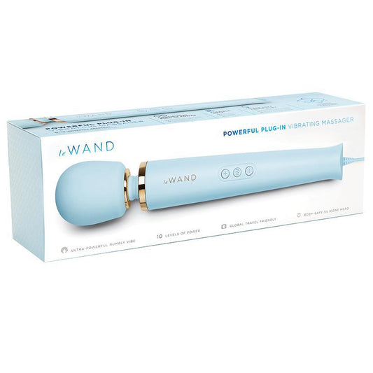 Le Wand Powerful Plug-In Vibrating Massager Sky Blue