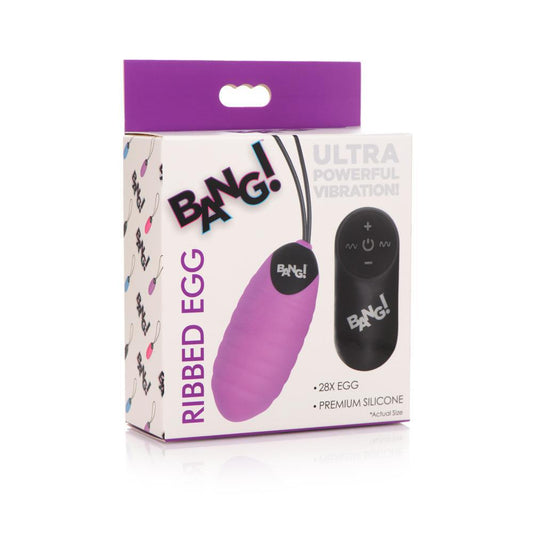 Bang! 28X Grooved/Swirl /Ribbed Silicone Egg