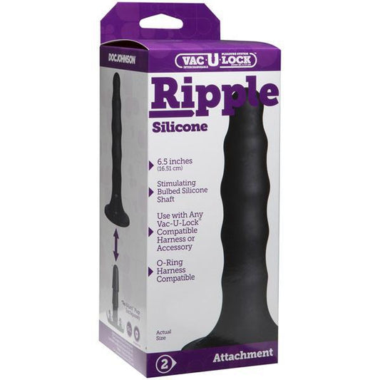 Vac-U-Lock Ripple Silicone Black