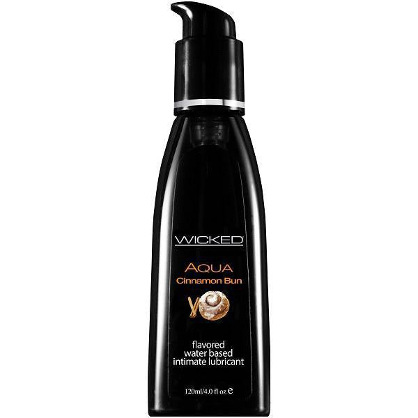 Wicked Sensual Care Aqua Waterbased Lubricant - 4 oz Cinnamon Bun