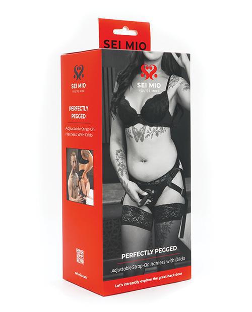 Sei Mio Perfectly Pegged Beginners Strap-On Harness & 5" Dildo - Black