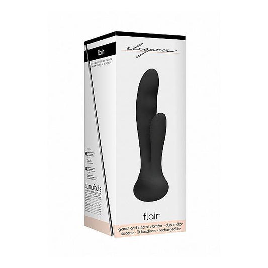 Elegance G-Spot And Clitoral Vibrator Flair Black