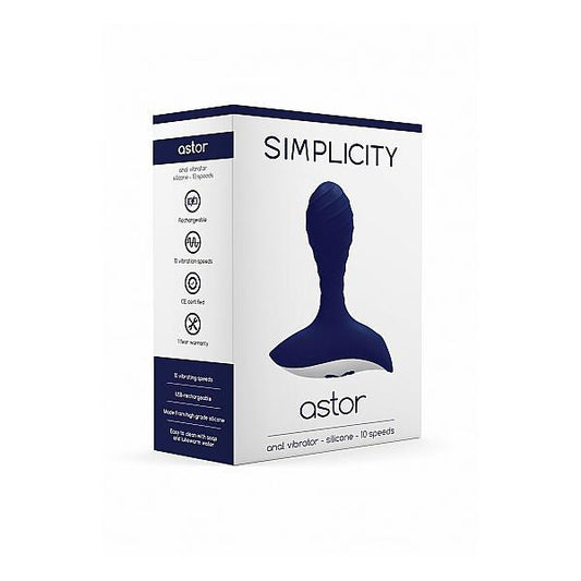 Simplicity Astor Anal Vibrator Blue