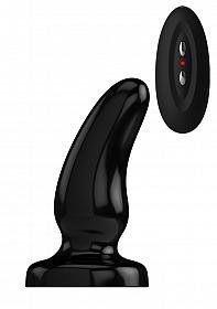 Buttplug - Rubber Vibrating - 5 Inch - Model 7 - Black