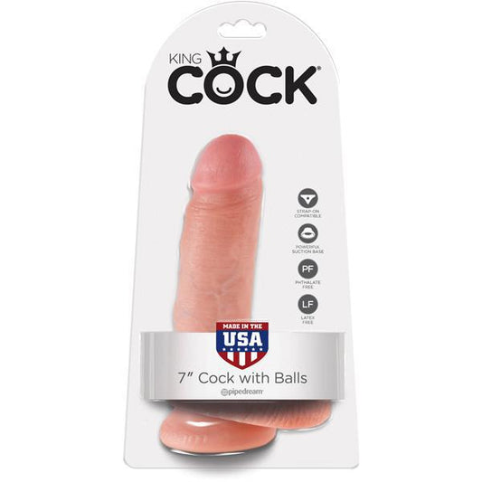 King Cock 7" Cock with Balls Flesh