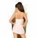 Casual Seduction Mini Dress With Satin Details Including Thong, 2 Pieces White