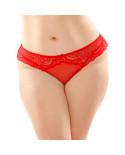 Cassia Crotchless Panty Red Queen Size