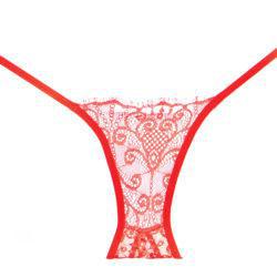 Adore Enchanted Belle Panty Crotchless One Size Red - Temptations