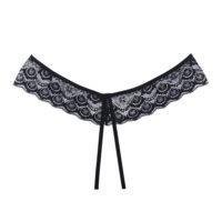 Adore Open Panty Lace And Black One Size - Temptations