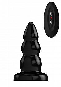 Buttplug - Rubber Vibrating - 5 Inch - Model 6 - Black