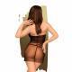 All Yours Mesh Dress With Lace Bustier Including Thong, 2 Pieces Black - Temptations