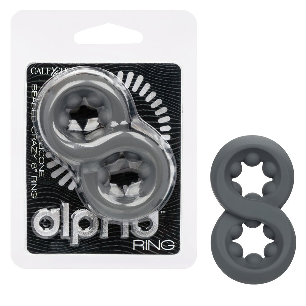 Alpha Liquid Silicone Beaded Crazy-8 Ring